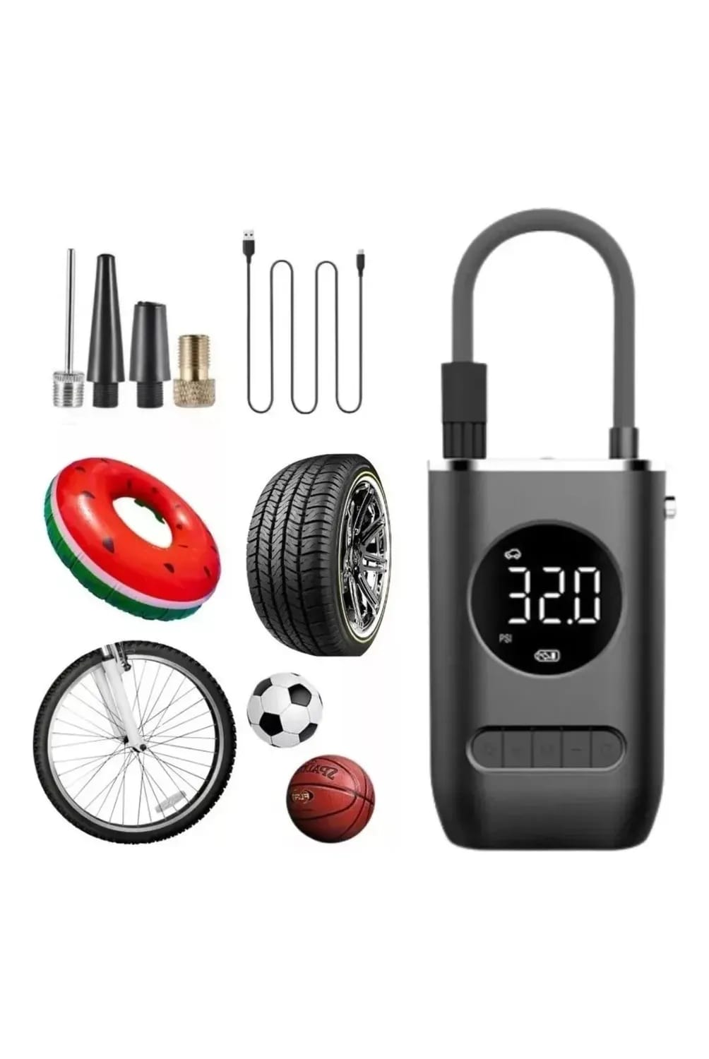MINI COMPRESOR DE VEHICULO/MOTO/BICI PORTATIL