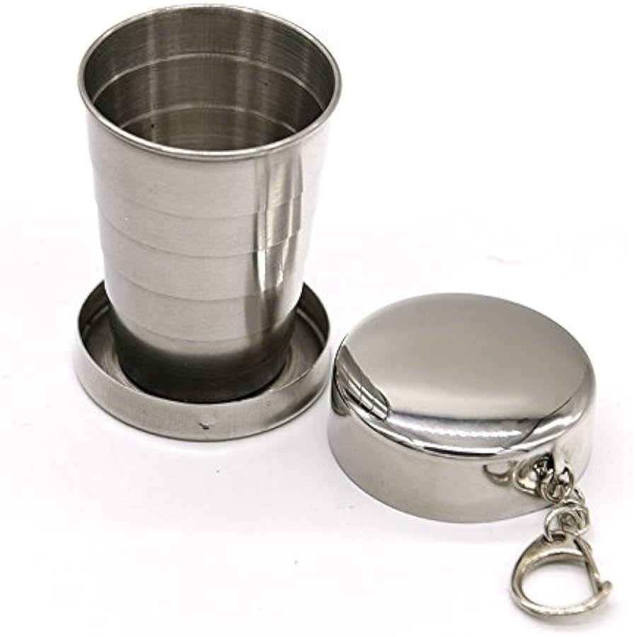 Vaso Extensible de Acero Inoxidable Tipo Llavero 🔑