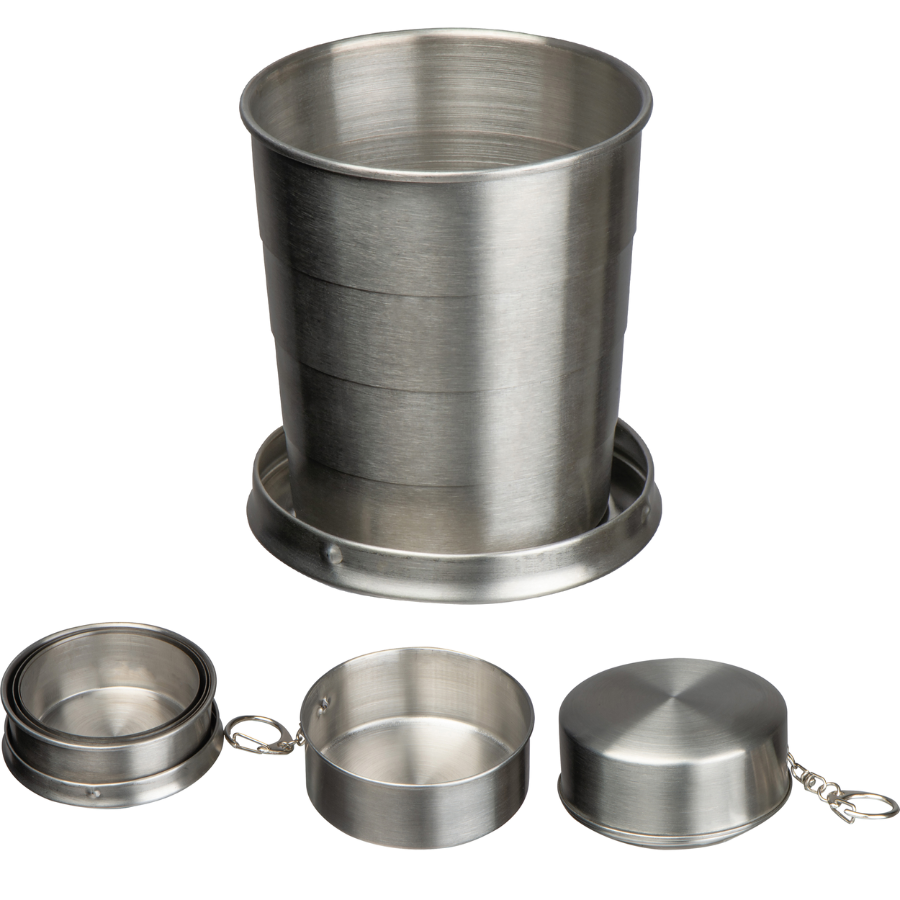 Vaso Extensible de Acero Inoxidable Tipo Llavero 🔑