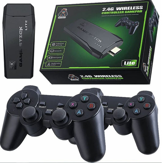 2.4G WIRELESS CONTROLLER GAMEPAD - Consola de juegos inalámbrica Retro Stick de 64 GB