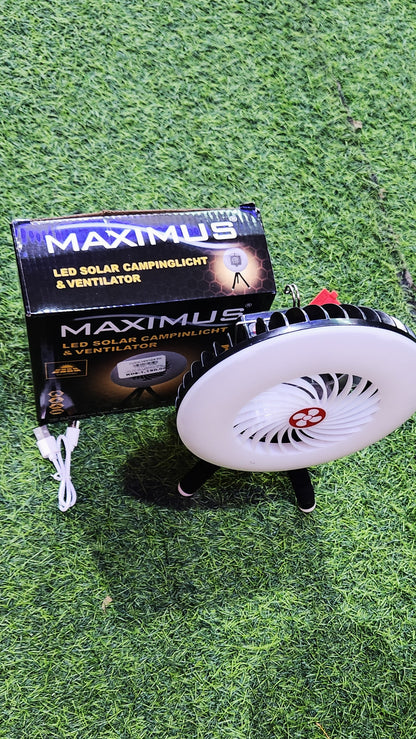 MAXIMUS LED SOLAR CAMPINLICHT Y VENTILADOR - VENTILADOR PEQUEÑO CON SOPORTE