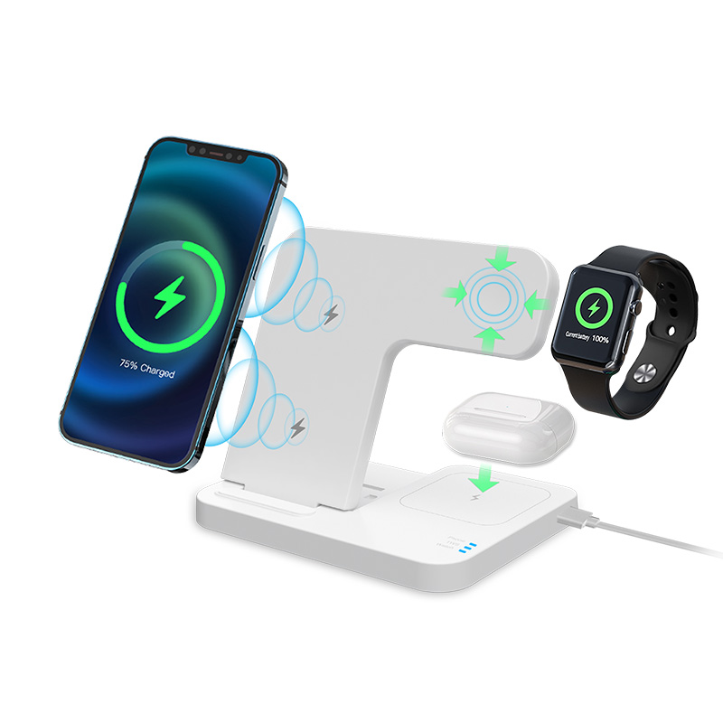 CARGADOR 3 EN 1 , CELULAR, AUDIFONOS Y RELOJ