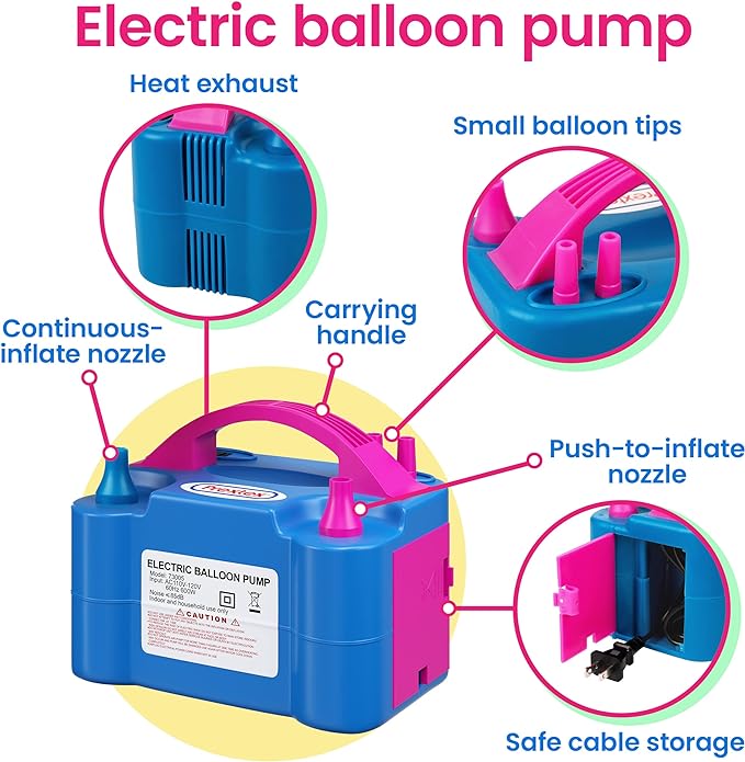 ELECTRIC BALLOON PUMP - INFLADOR DE GLOBOS