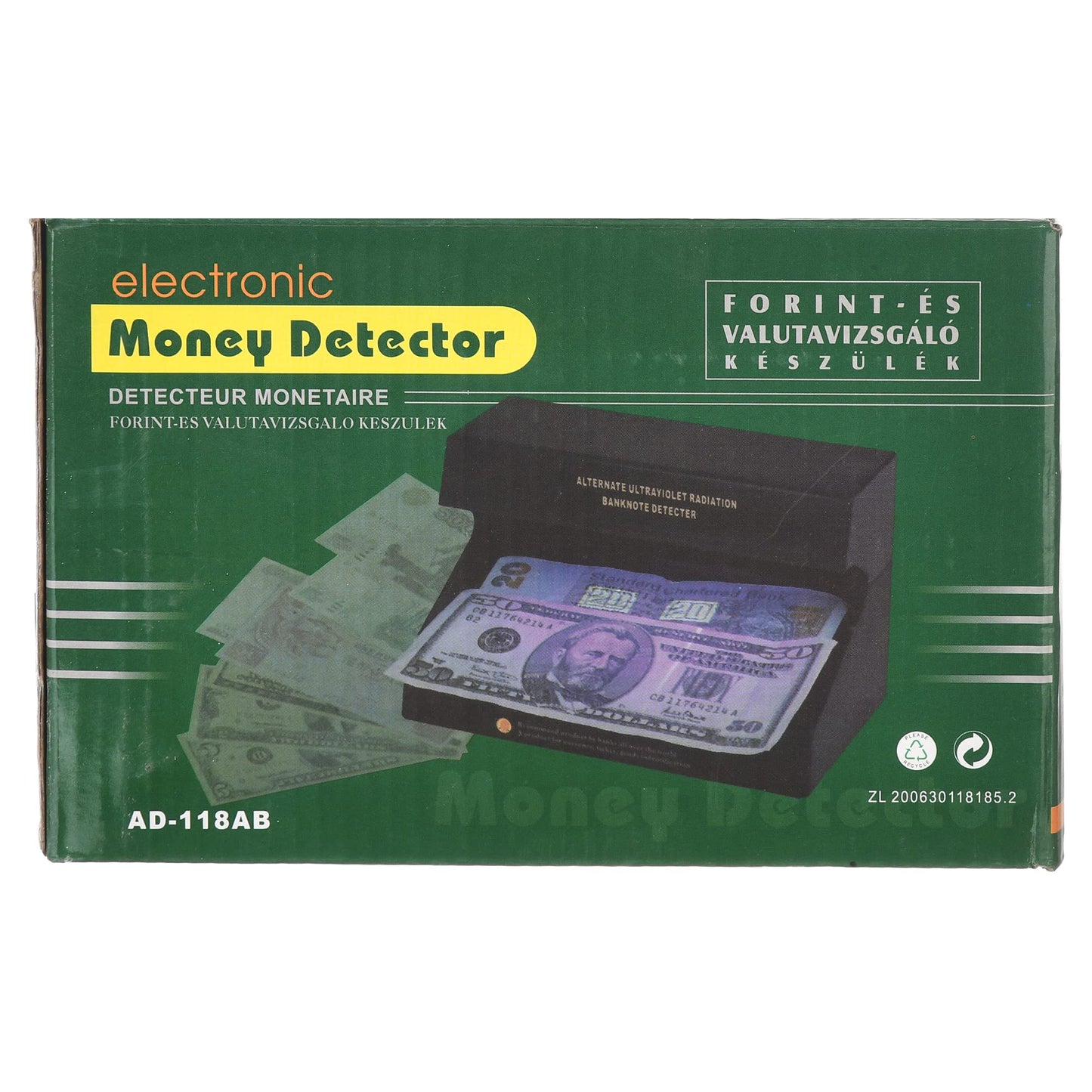 COUNTERFEIT MONEY DETECTOR - DETECTOR DE DINERO FALSO - 118AB