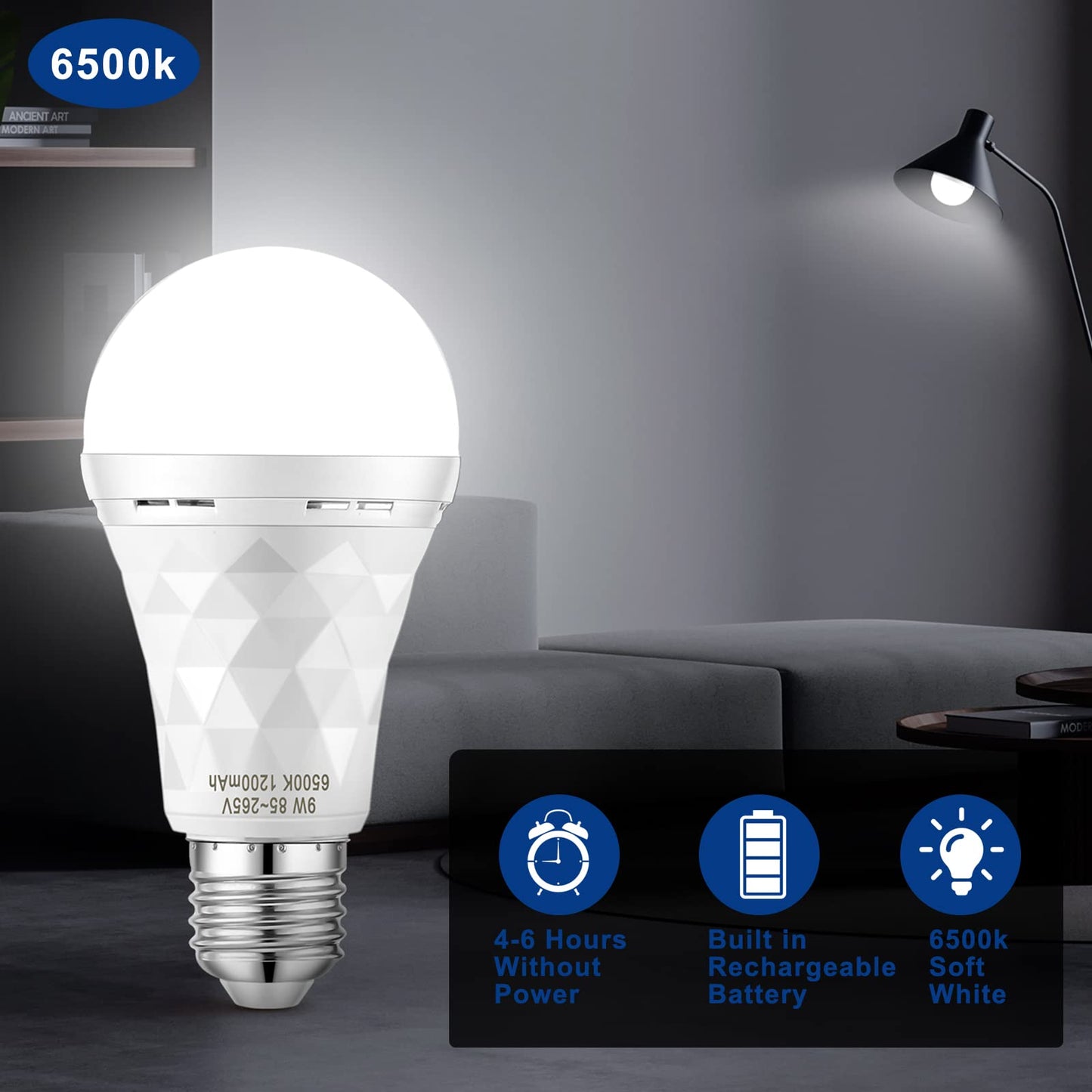 LED BULB  BATTERY - BOMBILLO LED - M6