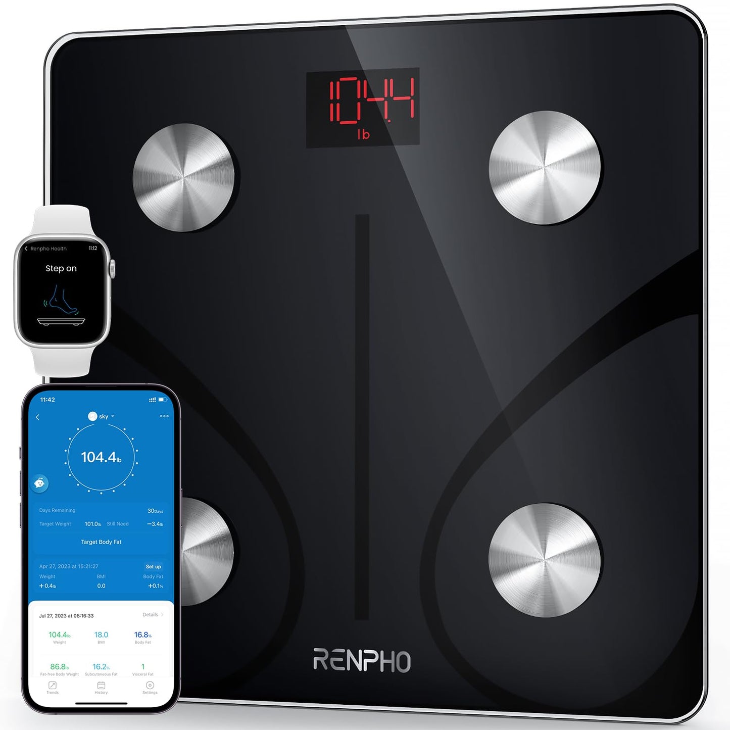 BLUETOOTH BATHROOM SCALE- BALANZA PORTÁTIL BLUETOOTH