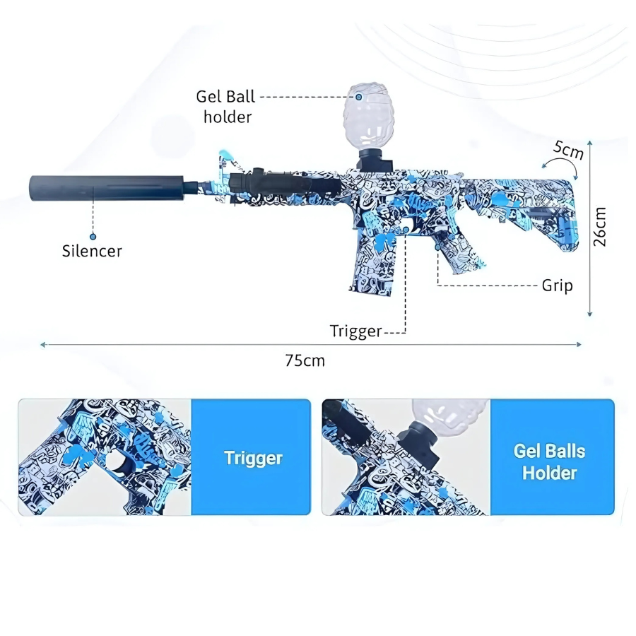 M4 JUGUETE RIFLE DE BOLITAS DE HIDROGEL - M4 VIPER + ENVIO INCLUIDO