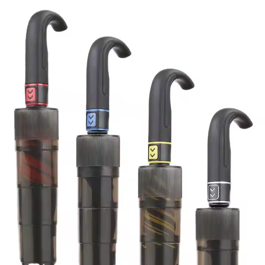 Sombrilla Súper Resistente de Doble Capa con Palo de Bambú