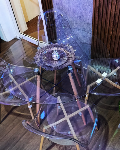 MESA DE COMEDOR DE CRISTAL