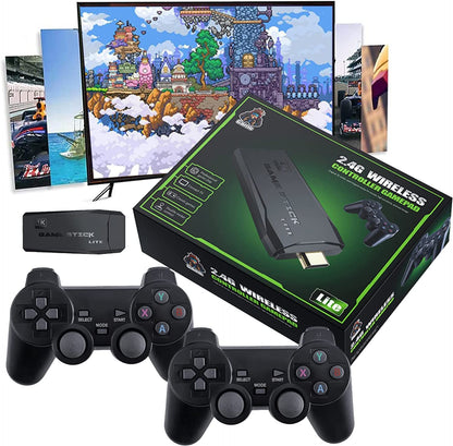 2.4G WIRELESS CONTROLLER GAMEPAD - Consola de juegos inalámbrica Retro Stick de 64 GB