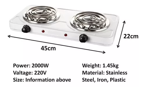 HOT PLATE ELECTRIC COOKING - ESTUFA DE DOS HORNILLAS