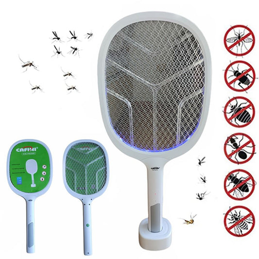 Raqueta de mosquitos con luz ultravioleta recargable