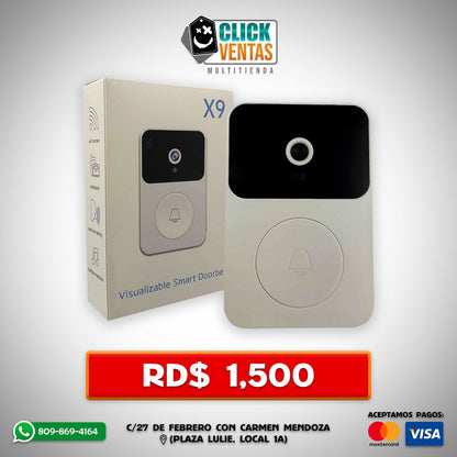 CAMARA DE VIDEO X9 SMART REMOTE TIMBRE VISUAL INTELIGENTE