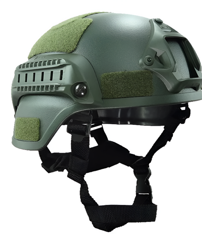 CASCO TACTICO CON OREJERAS (VERDE, KAKI Y NEGRO)